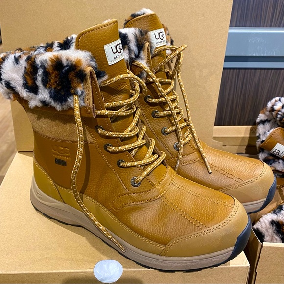 UGG | Zaylee Leopard Snow Boots Chestnut Brown NEW - Picture 3 of 11